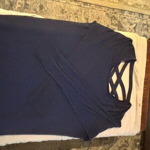 Athleta Midnight Blue Strappy oversized sweatshirt